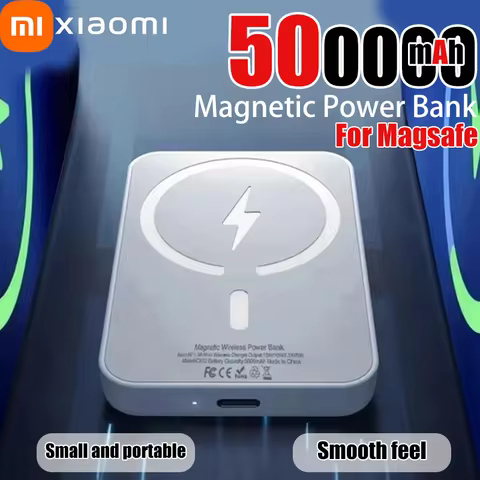 Xiaomi 500000mAh Magnetic Power Bank 25W Wireless Fast Charger Portable Large Capacity with Magsafe