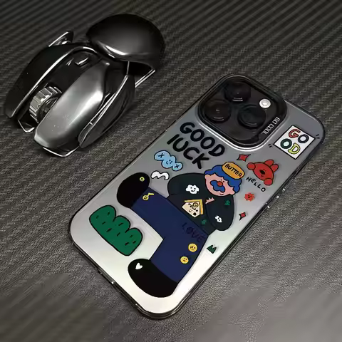GOOD LUCK Bearded Man Phone Case For iPhone 16 15 14 13 11 Pro X XR XS Max 12 Mini 7 8 Plus Y2k Anti