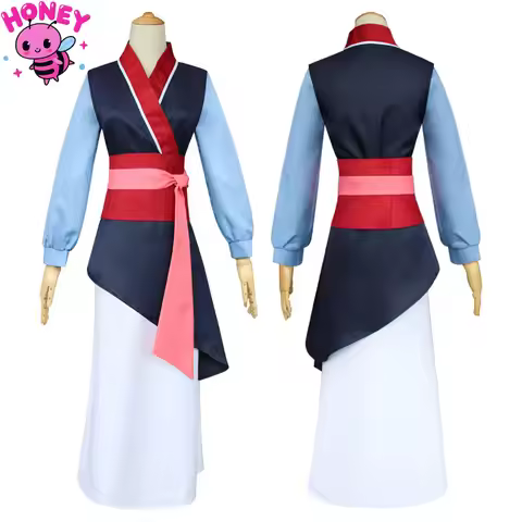 Chinese Movie Mulan Cosplay Costume Women Princess Mu Lan Dress Chinese Hanfu Heroine Outfit for Hal