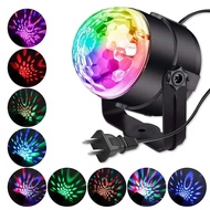 RGB LED Disco Stage Light Sound Activated Strobe Ball Lights Christmas Party Lights With Remote Control For DJ Home Dance Floor