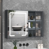 Stainless Steel Bathroom Cabinet Toilet Storage Cabinet Toilet Cabinet Waterproof Toilet Bathroom Makeup Storage Integrated Mirror Rack Wall-Mounted Alumimum Smart Mirror Cabinet Sep Sale