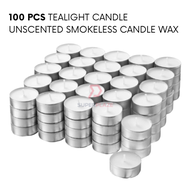 100 Pcs Tealight Candle Hi Tea Candle Unscented Smokeless Candle Wax Buffet Dome