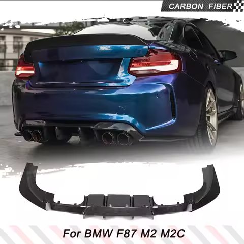 Carbon Fiber Car Rear Diffuser Lip For BMW F87 M2 M2C Competition 2016-2018 Car Rear Bumper Diffuser