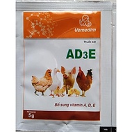 1 gói vitamin tổng hợp AD3E (5g) cho chim,vẹt, yến phụng, gia cầm, chó,mèo