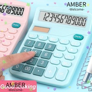AMBER Electronic Calculator Cute Stationery Accounting Office Equipment Office Calculator Electronic