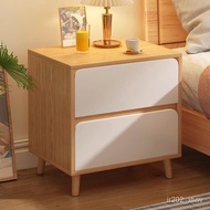 ‍🚢Bedside Table Bedroom Simple Modern Simple New Storage Small Locker of Bed End Household Wooden Bedside Cabinet