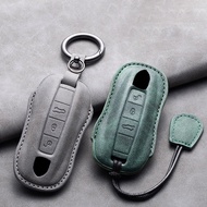 Leather Car Key Case Cover for Porsche Panamera Spyder Carrera Macan Cayman Cayenne 911 970 981 991 