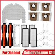 For Xiaomi Robot Vacuum X10 Robotic Vacuum Cleaner Hepa Filter Mop Cloth Rags Dust Bags Replacement Roller Side Brush Parts