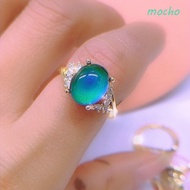 MOCHO Changing Color Ring, Fashion Temperature Control Color Retro Adjustable Mood Rings, Creative M