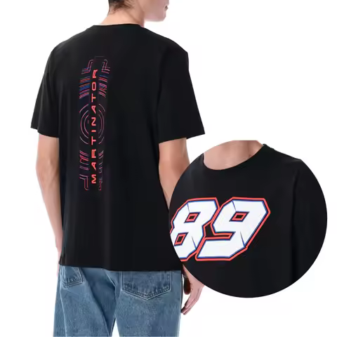 Martin 89 White T-Shirt Black Mens Rider Graphic Motorbike Casual Short Sleeve Motorcycle Tee Tops F