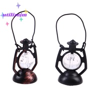 [utilizojmS] 1:12 Dollhouse Miniature Retro Kerosene Lamp Lantern Oil Lamp w/handle Decor Toy new