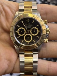 ✅⚫️抵玩Vintage Daytona🌟 zenith 4030 機芯⚫️✅罕有倒6️⃣面（ 最底部的時圈６字倒轉呈現９字）勞力士迪通拿Rolex  Daytona 16523 18k Gold ✅