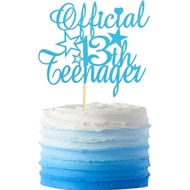 Official Teenager 13 Cake Topper 13 Cake Topper 13th Birthday Cake Decoration for Thirteen Teens Gir