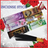 SETANGGI ROSE/JASMIN/LAVENDER/GAHARU/OUDH/MUQALLAT/MUSK PURE FRAGRANCE INCENSE STICK (1BOX INSIDE HA