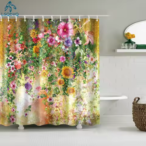 Modern Home Decoration African Women Girls Golf Flane Bathroom Curtains Shower Curtain Waterproof Po