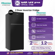 [SAVE4.0 NUR] Hisense 320L 2 Door Inverter Refrigerator RT328N4ABN Top Mount Freezer Fridge Wah Lee 