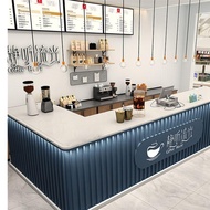 Solid wood bar counter, cash register counter, water bar counter, dessert and coffee shop counter