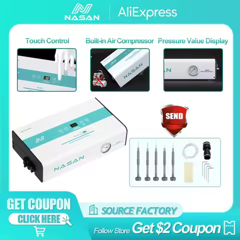 NASAN B2+ 7inch LCD Air Bubble Remover Buit-in Air Compressor Autoclave Debubble Machine for all Pho