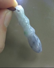 天然緬甸翡翠A玉光令水潤幼潔冰烏雞飄綠花精美文昌筆（寓意可促進學業）