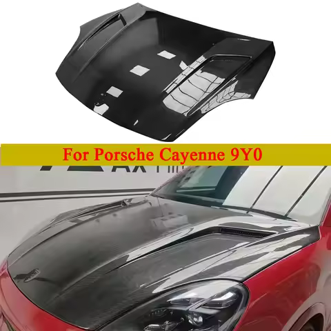 For Porsche Cayenne 9Y0 2018+ Carbon Fiber Hood Forged carbon Engine Cover Hood Car Headliner Hood C