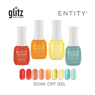 ENTITY Soak Off Gel Nail Polish Orange Yellow Green Colors (15ml)