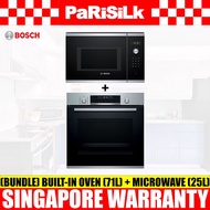 (Bundle) Bosch HBA5780S6B Series 6 Built-in Oven (71L) + BEL554MS0K Series 6 Built-in Microwave Oven (25L)