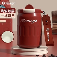 Uk Bemega Insulated Ceramic Coffee Cup High-End Portable Water Bottle for Girls2025New gift