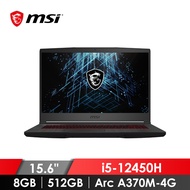 (展示品) 微星 MSI Thin GF63 電競筆記型電腦 15.6" (i5-12450H/8GB/512GB/Arc A370M-4G/W11H) Thin GF63 12HW-007TW