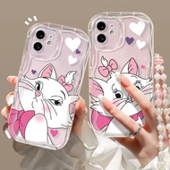 For OPPO A79 5G OPPO Reno 10 5G OPPO Reno 10 Pro 5G Cute Cartoon Beauty Cat Chain Phone Case HP Wave Border Soft Back Cover