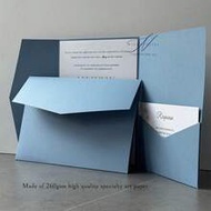 25pcs Tri-Fold Pocket Wedding Invitation Envelopes, Engagement 15th Anniversary Birthday Baptism Min