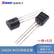 1N60A CS1N60A1H In-Line TO-92 Triode MOS Field Effect Tube 0.8 A600V N Channel (5 Pieces)