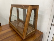 ตู้ขนม ตู้ลูกชิ้น ขนาด 27x60x45 ไม้สักเคลือบแลคเกอร์