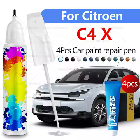 Car Paint Repair Pen For 2022-2025 Citroen C4 X Paint Scratch Repair Accessories 4PCS Black KTV Whit