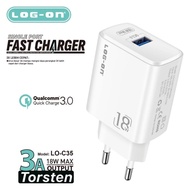 IPHONE Samsung Fast Charging Charger Headiphone Log On 18W 3A Fast Charging