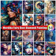 Zipper Bag Fairy Dust Diamond Embroidery "portrait Girl" DIY Diamond Painting Needlework Full Drill 