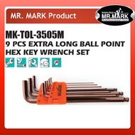MK-TOL-3505M MR MARK 9 PCS EXTRA LONG BALL POINT HEX KEY WRENCH SET