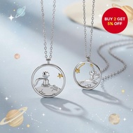 Fashion Couple's Little Fox Prince Pendant Necklace Anniversary Valentine's Day Jewelry Gift  Fesyen