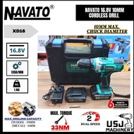 NAVATO 16.8V 10MM 2 Speed Cordless Drill XD16 C/W 2Batteris | 6 Months Warranty