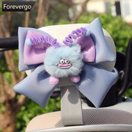 FOREVERGO Motorcycle Bow Rear Seat Decoration Monster and Bowknot for Scooter Electric Bike Tail Sti