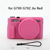 Silicone Case for Canon G7X II / G7X Mark II Soft Shockproof Anti-scratch Cover with Lens Cap & Hand