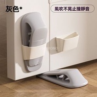 矽膠門塞 擋門防撞頂門 家用阻門器 門卡防風固定門塞 可收納免打孔門塞 - M3 收納款門塞 1 個袋裝 - 灰色 灰