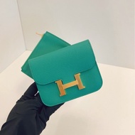 Hermes Constance slim 帝王綠金扣