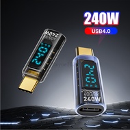 240W Type-C Male to Female extension Adapter 5A Digital Display Type C OTG 8K Video Transfer for Sam