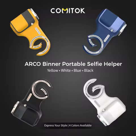 COMITOK ARCO BINER Magnetic Camera Grip for iPhone Wireless Detachable Remote Selfie Grip Handle Vlo