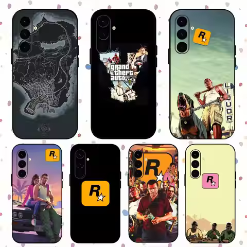 Hot Game G-GTA 5 R-Star Cool Phone Case For Samsung Galaxy S25 S24 S23 S22 S21 S20 Plus Ultra Note20