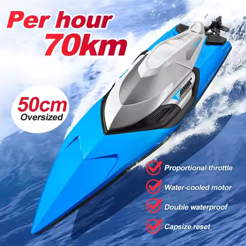 50 CM big RC Boat 70KM/H Professional Remote Control High Speed Racing Speedboat Endurance 20 Minute