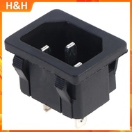 【H&H】 AC Socket 3 Pin 250V Rocker Switch 10A Inlet Plug Connector Socket Mount