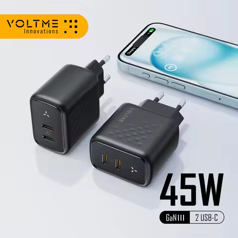 VOLTME GaN 45W USB Charger Quick Charger For iPhone 14 13 Travel Charger for Samsung S21 Fast Charge
