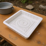 [lzdjlmy2ua] Plastic Tile Mold for Garden Paving Slab Forms Vintage Square Floor Tile Edge Moulding 
