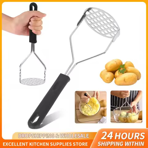 Stainless Steel Potato Masher Ricer Manual Potatoes Crusher Fruit Vegetable Pressure Mud Potato Pres